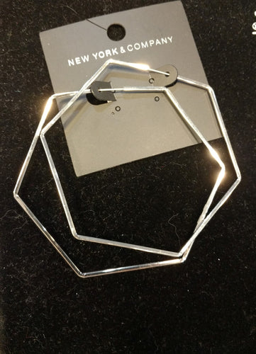 New York & Company Hoop Earrings  Silver 2