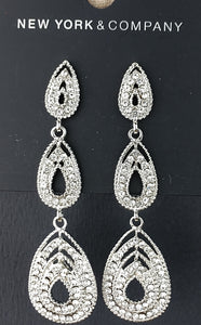 NY & Co. Crystal Chandelier Earrings