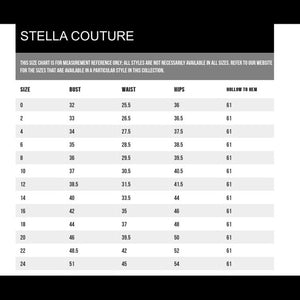 Stella Couture #17083 Size 6 Color Lipstick Stella Couture #17083 Prom gown is a mermaid style fabric is a soft and very stretchy scuba knit, crystal banding, scoop back, fully lined, Zipper closure.